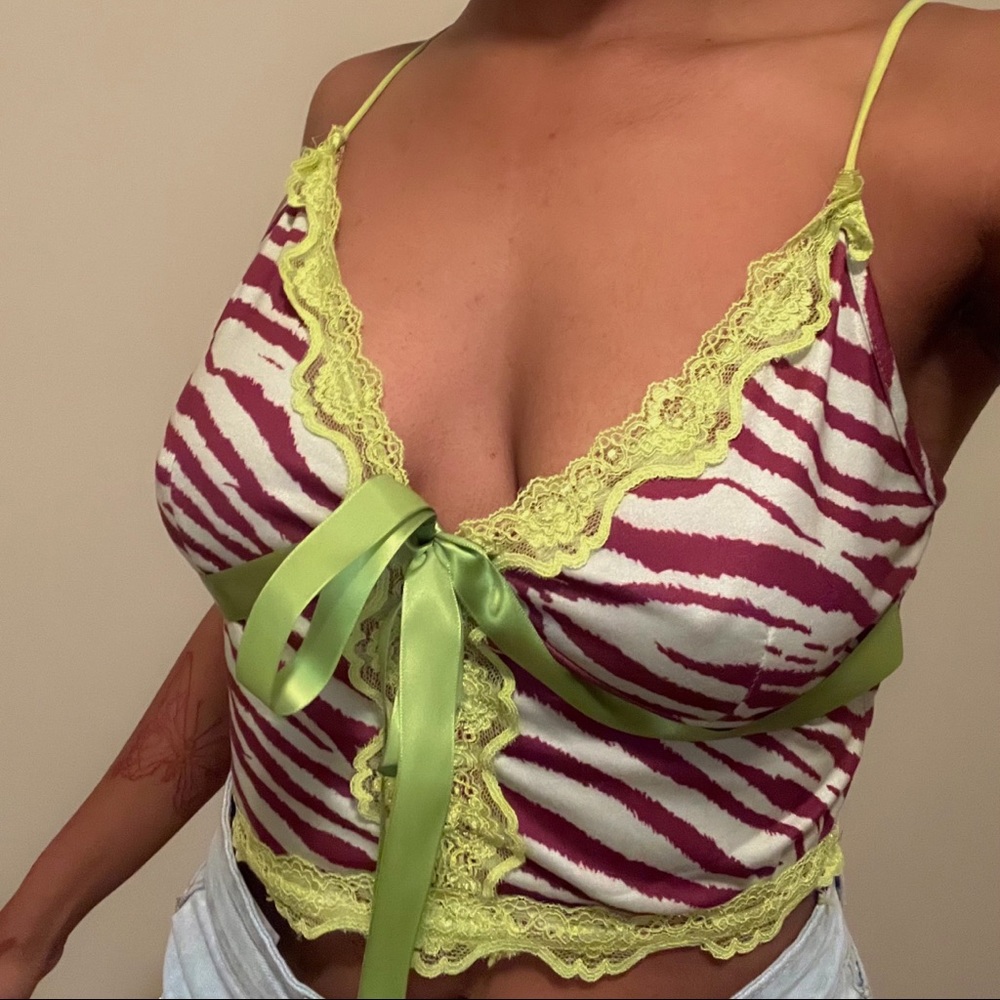 Zebra Print Silk Tank